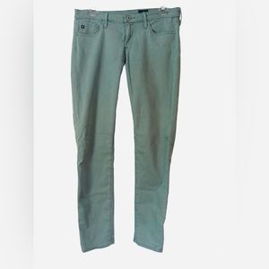 AG Adriano Goldschmied The Stevie Ankle Slim Straight Ankle Green